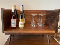 Mid-Century Black Walnut Desk Bar 2 small