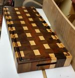 Large Multi-Wood End Grain Cutting Board/Butcher Block 1 small
