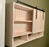 Modern Contemporary Shelving Design With Sliding Barn Door 2 small