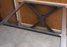 Urban Industrial Farmhouse Table Base; Modern Metal Table Legs 4 small