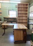 Cantilever Walnut And Maple Desk Set 4 small