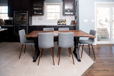 Live Edge Dining Table, Slab Dining Table, Black Walnut Dining Table, Live Edge Kitchen Table 2 small