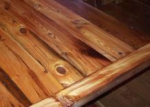 Bavarian Trestle Table From Reclaimed Heart Pine 4 small