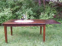 Wormy Chestnut Farmhouse Extension Table 3 small