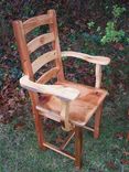 Arched Slat Yellow Pine Dining Room Chairs 5 small
