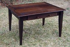 Wormy Chestnut Farm Table With Extension 2 small