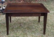 Wormy Chestnut Farm Table With Extension 4 small