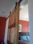 Reclaimed Wood Sliding Barn Door With Vintage Hardware 1 small