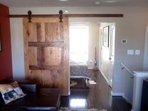 Reclaimed Wood Sliding Barn Door With Vintage Hardware 4 small