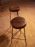 Reclaimed Wood Bar Stools With Industrial Rebar Legs 1 small