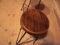 Reclaimed Wood Bar Stools With Industrial Rebar Legs 2 small