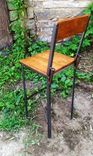Urban Style Reclaimed Wood Bar Stools With Industrial Metal Legs And Railroad Spikes 1 small