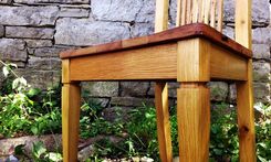 Reclaimed Antique Oak Dining Chairs With Curved Back 5 small