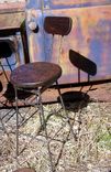 Reclaimed Douglas Fir Swivel Bar Stools With Rebar Legs And Back Rest 1 small