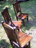 Reclaimed Antique Oak Rustic Spindle Back Chairs 2 small