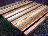 Butcher Block Kitchen Table With Reclaimed Wood Pedestal Base 3 small