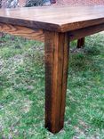 Wormy Chestnut Thick Plank Farmhouse Dining Table 4 small