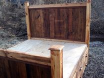 12 Drawer Rustic Reclaimed Wood Platform Storage Bed 4 small