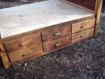 12 Drawer Rustic Reclaimed Wood Platform Storage Bed 5 small