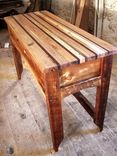 Butcher Block Kitchen Island From Reclaimed Hardwood And Rustic Pine Base 2 small