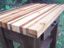 Butcher Block Kitchen Island From Reclaimed Hardwood 2 small