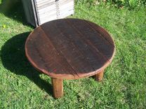 Outdoor Rustic Coffee Table Made From Reclaimed Barnwood 3 small