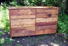 Antique Barn Wood Dresser Made From Reclaimed Wormy Chestnut 2 small