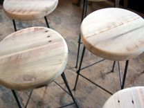 Bar Stools Made From Reclaimed Wood With Metal Legs 2 small