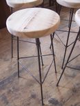 Bar Stools Made From Reclaimed Wood With Metal Legs 3 small