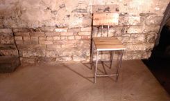 Modern Style Bar Stools With Back Rest Made From Reclaimed Wood And Metal 5 small