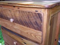 Tall Dresser From Antique Barnwood And Reclaimed Wormy Chestnut 4 small