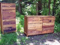 Tall Dresser From Antique Barnwood And Reclaimed Wormy Chestnut 5 small