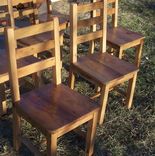 Reclaimed Antique Wormy Chestnut Rustic Dining Chairs 1 small