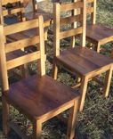 Reclaimed Antique Wormy Chestnut Rustic Dining Chairs 2 small