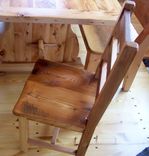 Reclaimed Antique Heart Pine Rustic Dining Chairs 1 small
