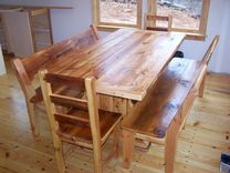 Reclaimed Antique Heart Pine Rustic Dining Chairs 3 small