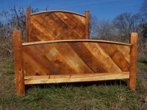 Custom Bed Frame Made From Reclaimed Pine 1 small