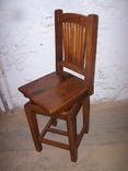 Reclaimed Antique Oak Swivel Bar Stools 1 small
