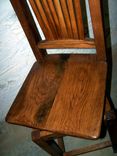 Reclaimed Antique Oak Swivel Bar Stools 2 small