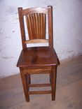 Reclaimed Antique Oak Swivel Bar Stools 3 small