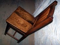 Reclaimed Antique Oak Swivel Bar Stools 4 small