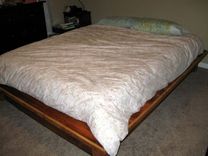 Platform Bed Frame With Drawers From Reclaimed Antique Pine 2 small