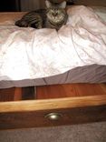 Platform Bed Frame With Drawers From Reclaimed Antique Pine 3 small