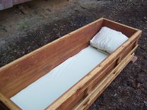Reclaimed Knotty Pine Custom Casket 4 small