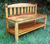 Rustic Reclaimed Wood Storage Bench 3 small