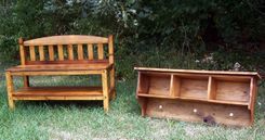 Rustic Reclaimed Wood Storage Bench 4 small