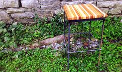 Rocksalt Restaurant Bar Stools With Reclaimed Wood Seats And Industrial Rebar Legs 2 small