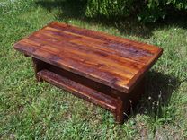 Heart Pine Rustic Coffee Table 4 small