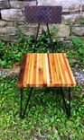 Hipster Industrial Dining Chairs With Hairpin Rebar Legs And Reclaimed Wood 2 small