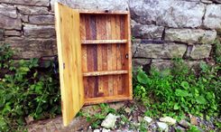 Rustic Cottage Chic Medicine Cabinet From Reclaimed Wood 3 small